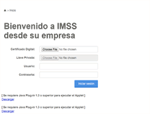 Tablet Screenshot of idse.imss.gob.mx