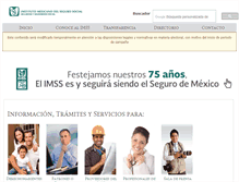 Tablet Screenshot of imss.gob.mx